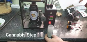cannabis rosin press instruction step 1