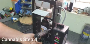 cannabis rosin press instruction step 4