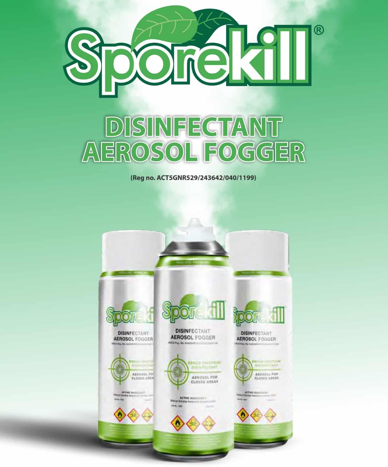 Sporekill Disinfectant Aerosol Fogger GROW FOLK