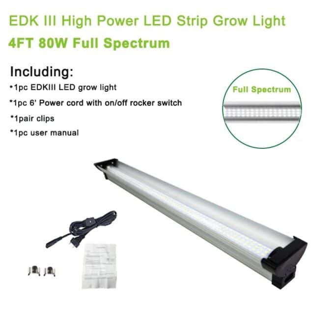 LED Grow Light Bar 80W Full Spectrum GROW FOLK